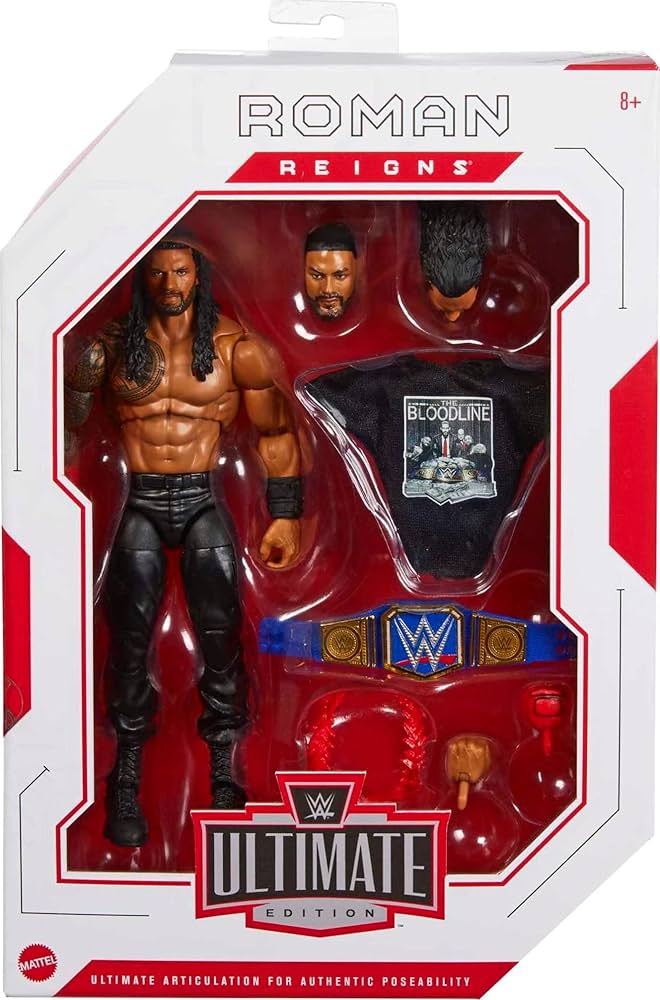 【未開封】WWE フィギュア　Roman Reigns Amazon.com: Mattel Ultimate Edition Roman Reigns Action